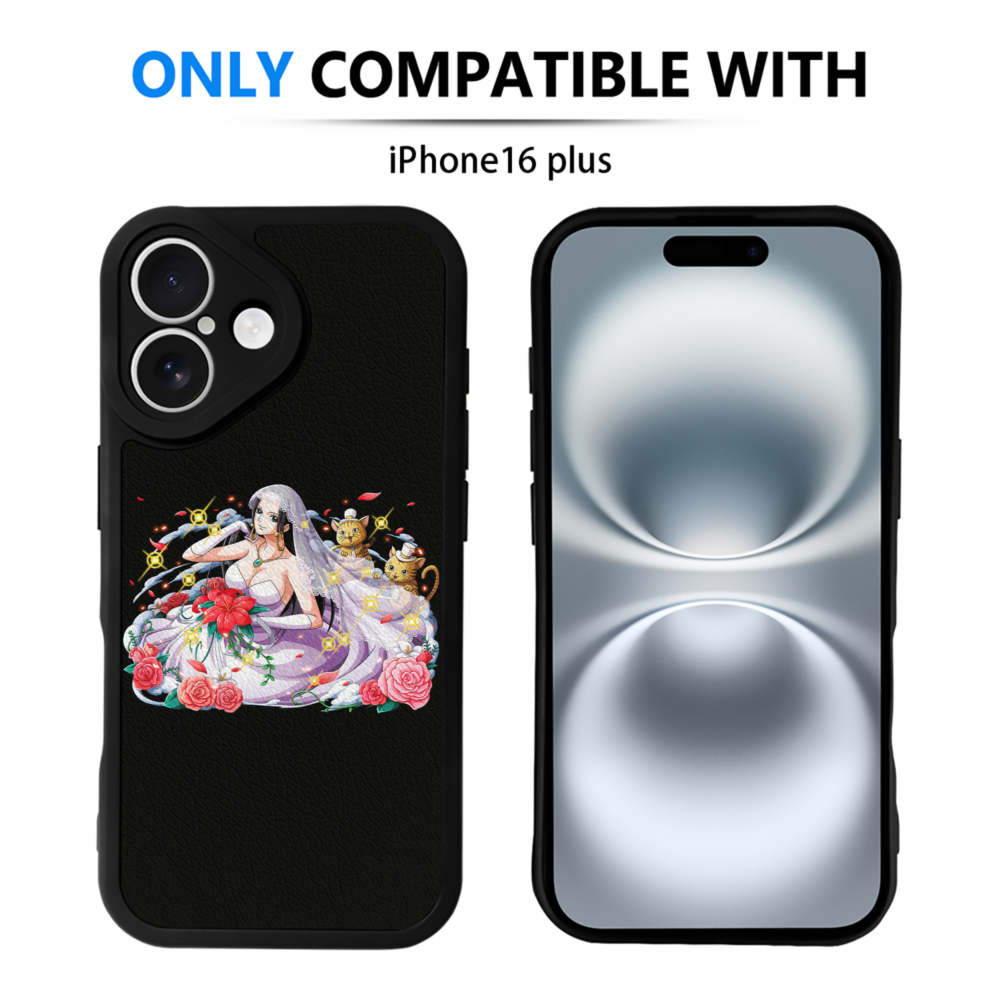 （画像用） ワンピース ボア・ハンコック ONE PIECE Boa·Hancock 【iPhone 16シリーズ対応】シリコンスマホケース（レザー調） 材質：シリコン
